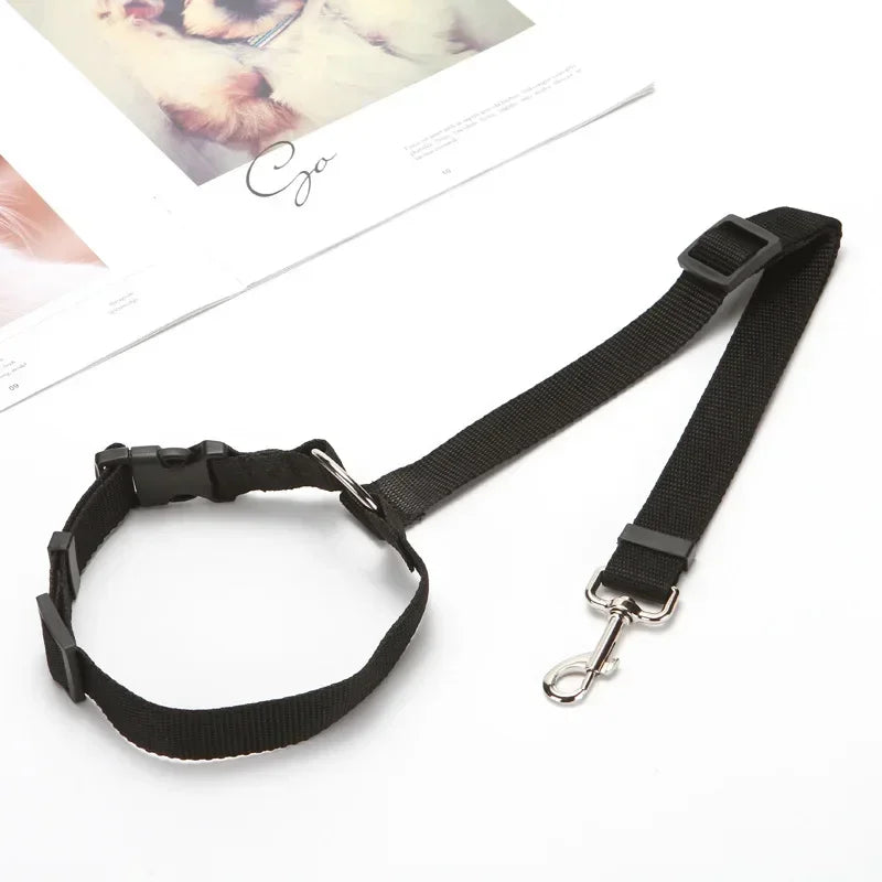 Solid Color Two-In-One Pet Car Seat Belt