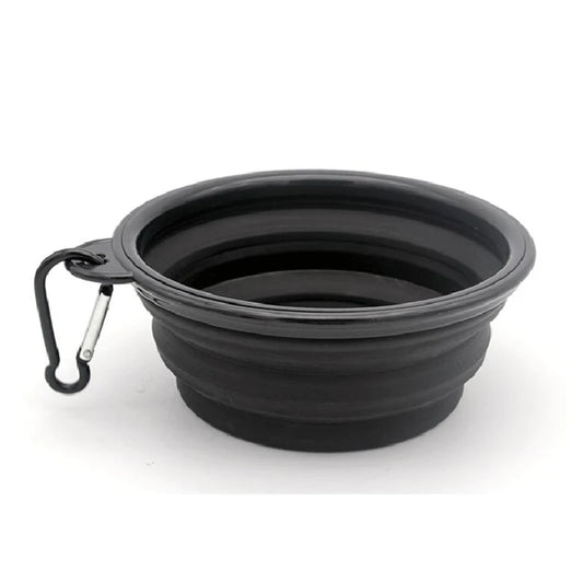 Folding Portable Silicone Dog Feeder Bowl