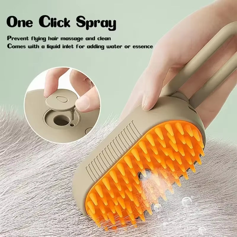 Steamy Dog Brush Electric Spray