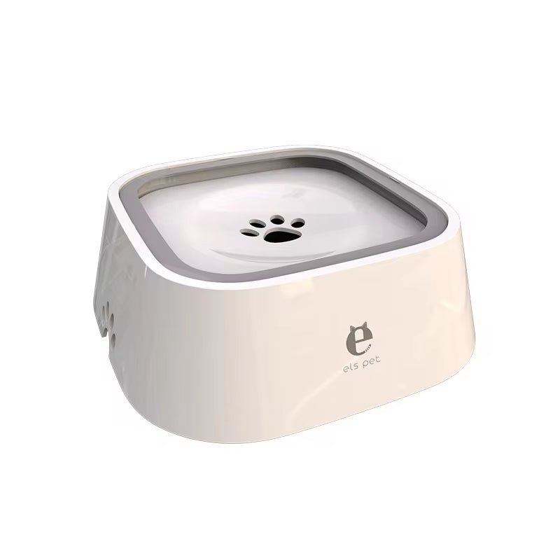 Dog Drinking Water Bowl Floating Non-Wetting