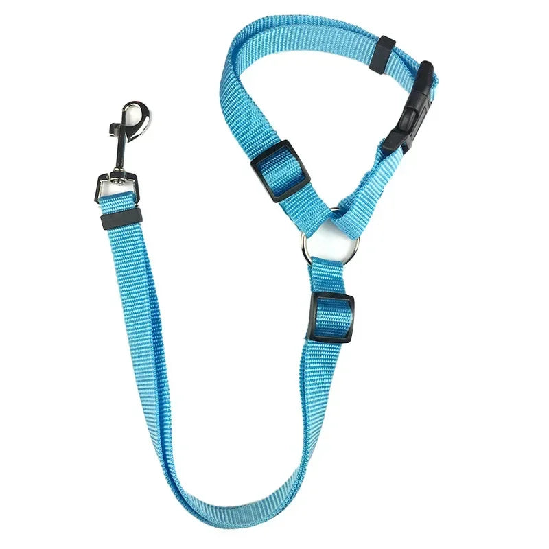 Solid Color Two-In-One Pet Car Seat Belt