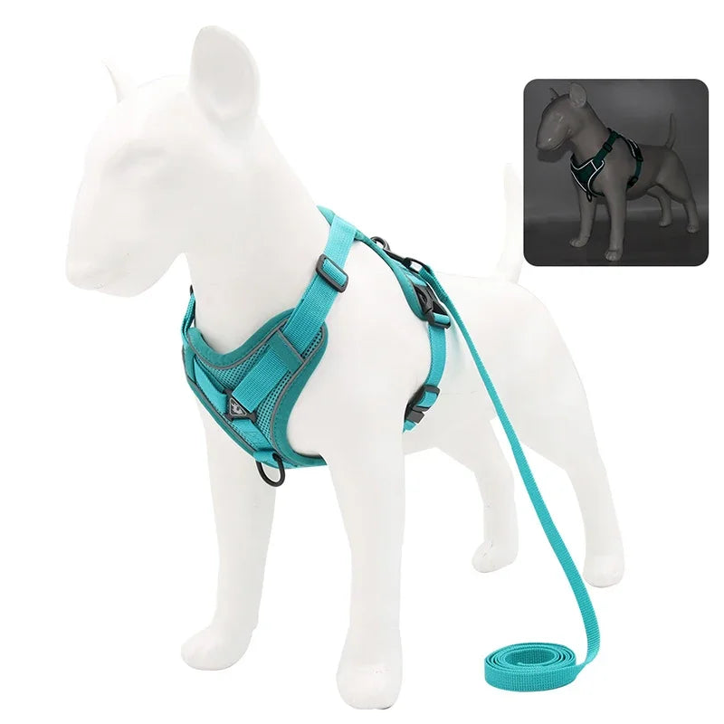 Reflective Pet Training Walking Harness Lead Leash