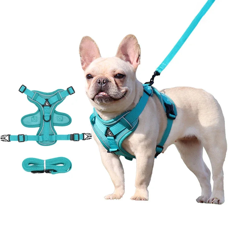 Reflective Pet Training Walking Harness Lead Leash