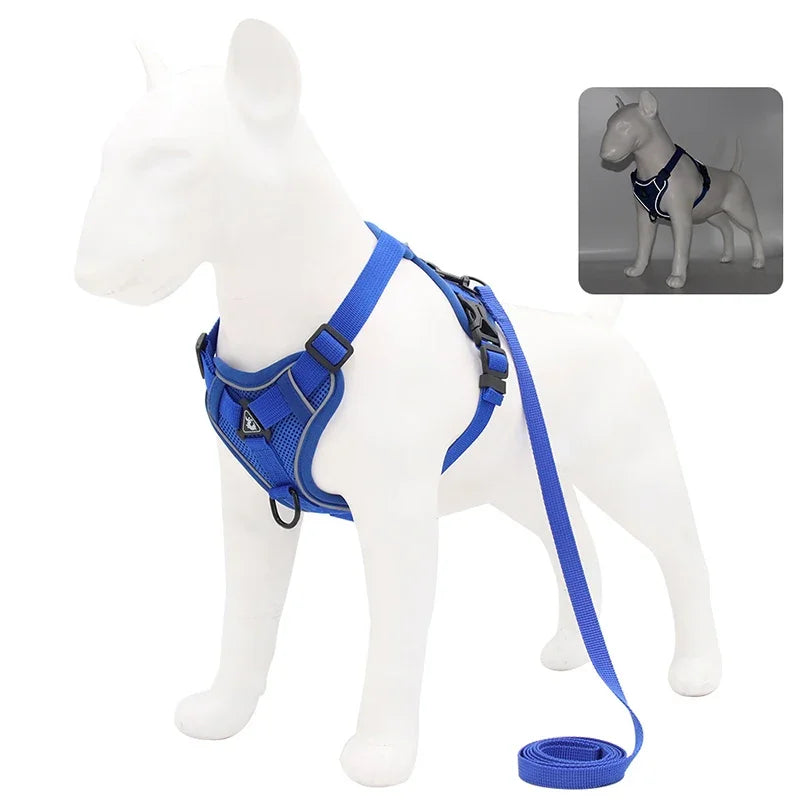 Reflective Pet Training Walking Harness Lead Leash