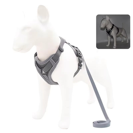 Reflective Pet Training Walking Harness Lead Leash